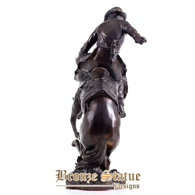 16in | 41cm | bronze horse statue bronze frederic remington rearing horse sculpture art statues for home office decoration crafts