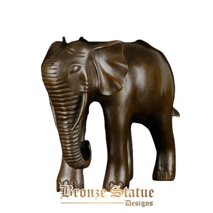 Statua di elefante in fusione di bronzo scultura di elefante in bronzo ornamento d'arte statuette e sculture fortunate per l'arredamento della casa