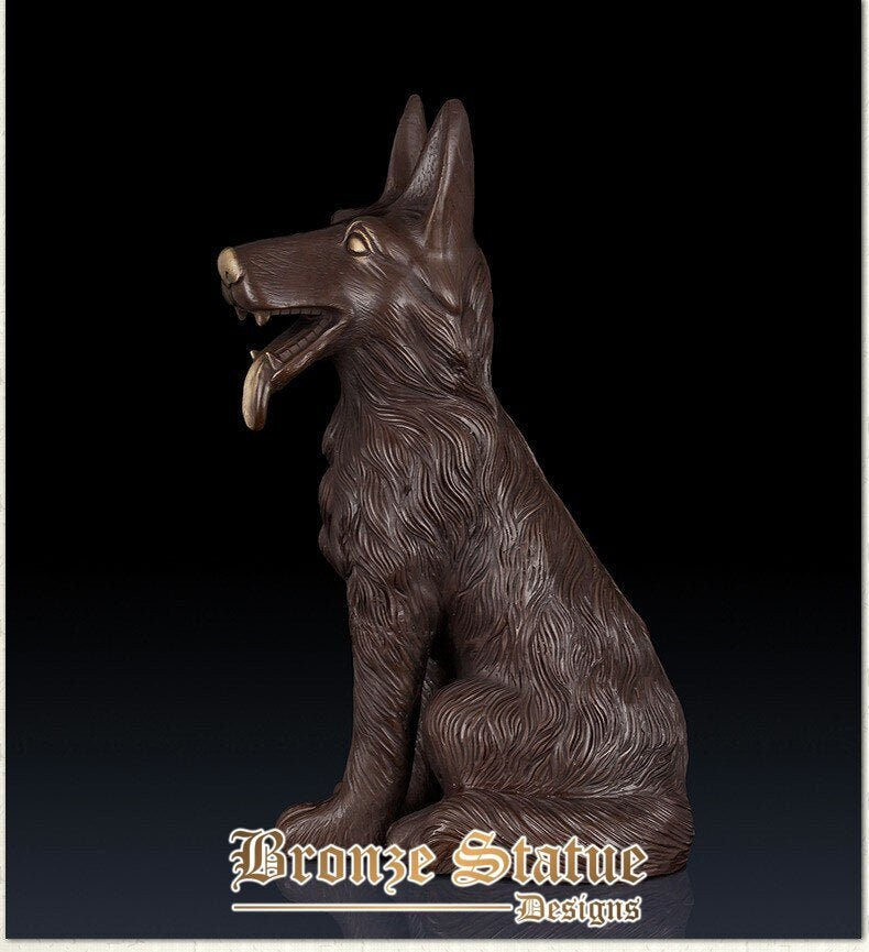 11in | 28cm | bronze dog sculpture and statue animal bronze statues ornament handmade lost wax bronze dog statue for home decor artwork
