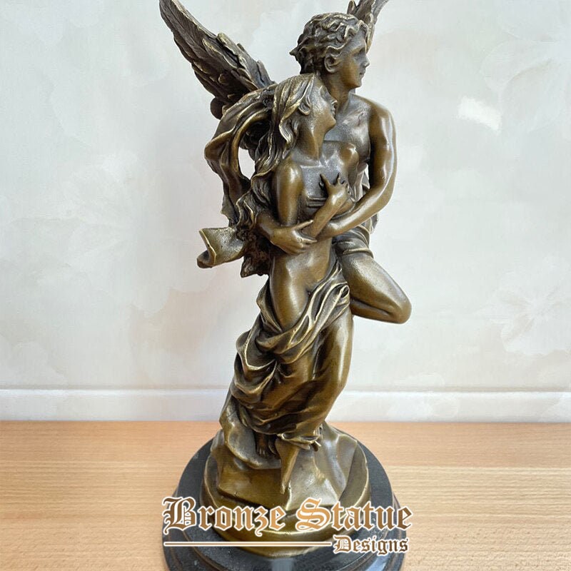 13in | 35 cm | scultura in bronzo di cupido e psiche classica famosa statua in bronzo di cupido e psiche per l'ornamento dell'arredamento dell'hotel di casa