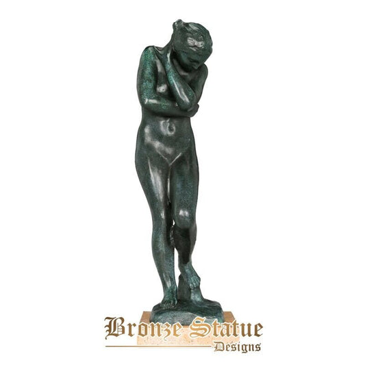 Berühmte Rodin-Skulptur, Vorabendstatue, Bronzereproduktion, Sammlerstück, Sammlerstück, Vintage, weibliche Figur