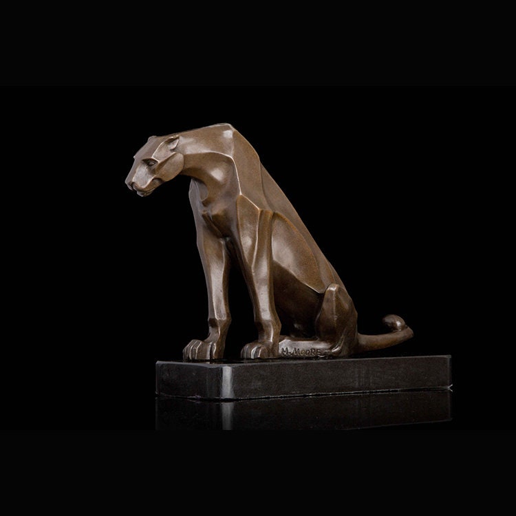 Resumo leopardo | Chita | Estátua de Bronze | Escultura de Animais