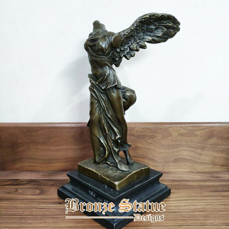 Large greek winged victory goddess statue sculpture replica bronze fam â Bronze Statue Designs