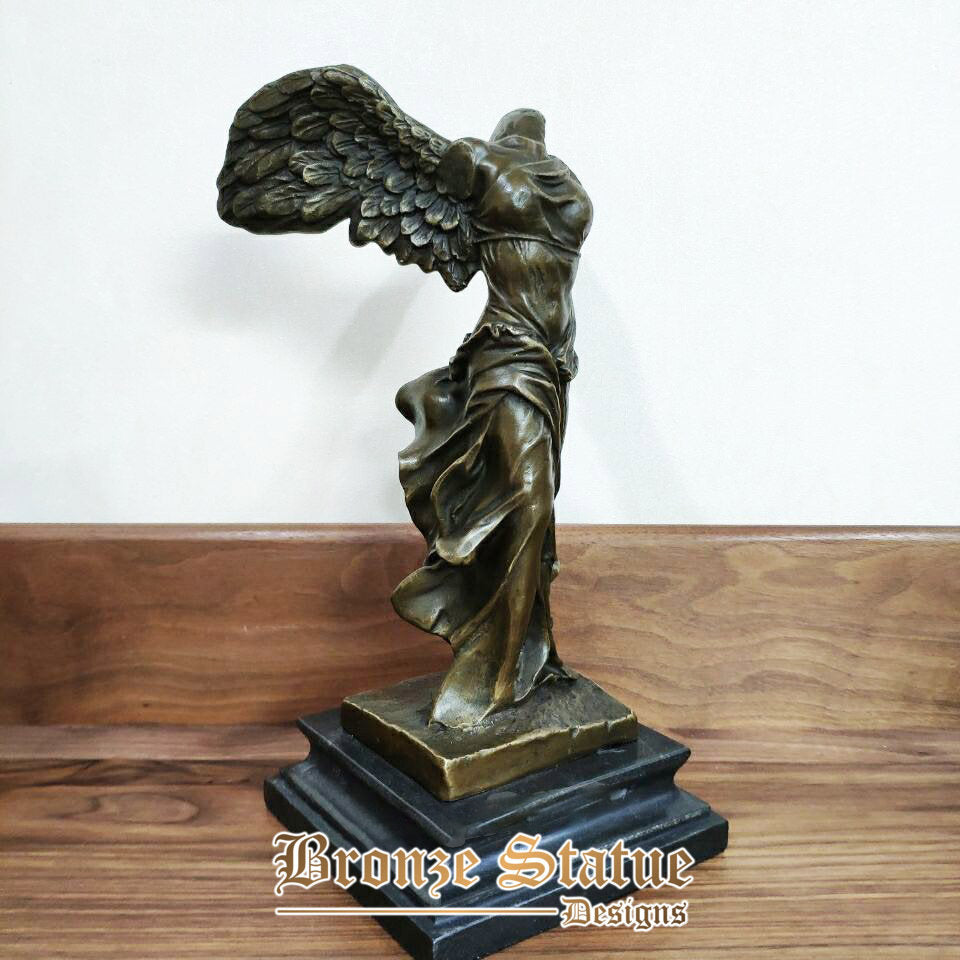 Grande estátua da deusa da vitória alada grega escultura réplica bronze famosa estatueta colecionável antiga arte decoração para casa