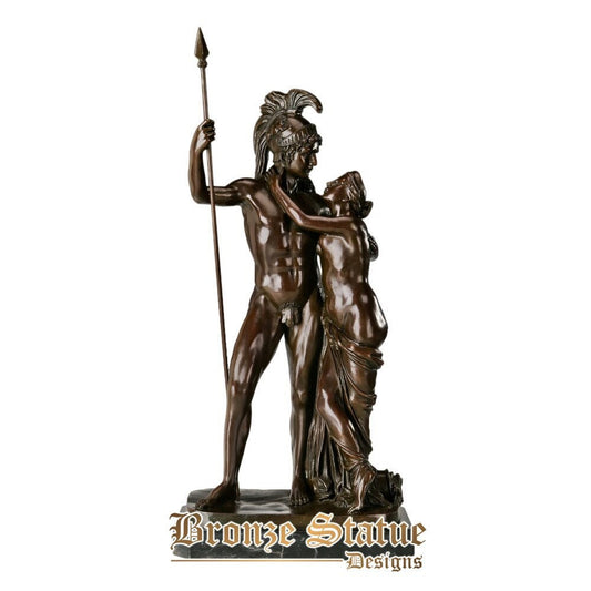 Escultura de bronze grega deusa da beleza venus e deus da guerra ares estátua antiga arte do amor villa decoração para casa ornamento grande