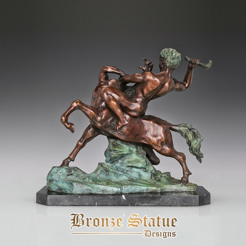 Ercole in lotta con la statua del centauro nessus di Giambologna replica in bronzo famoso dio greco scultura arte grande arredamento di classe