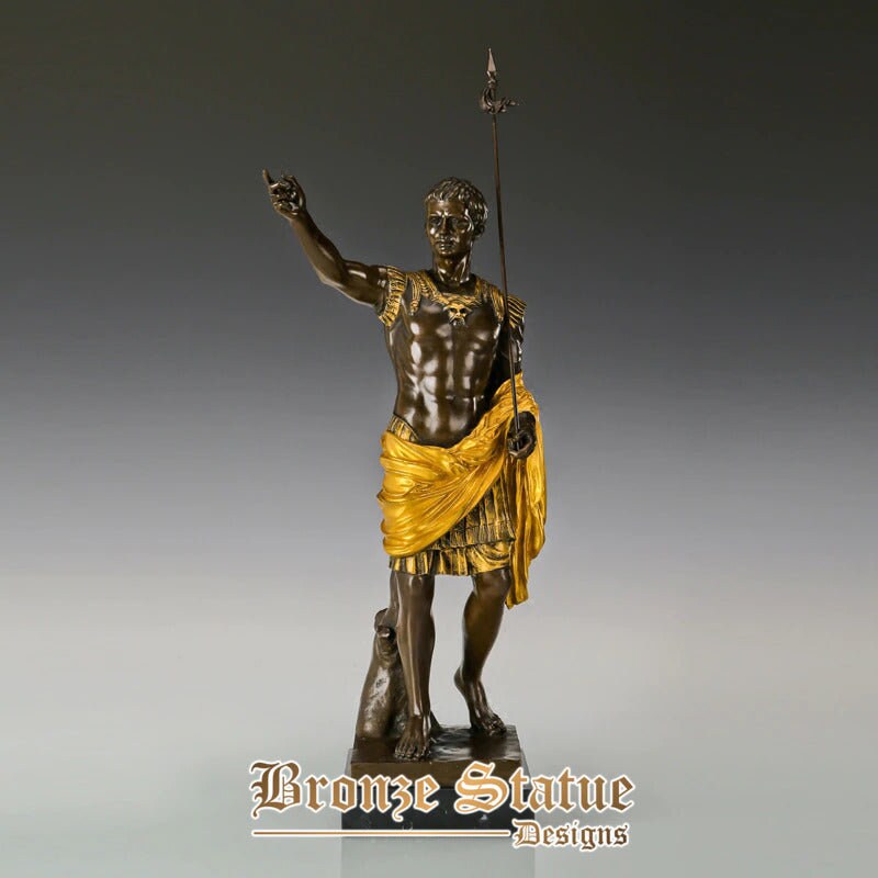 Bronze roman emperor octavian augustus statue famous man sculpture art hot casting indoor decor gifts large
