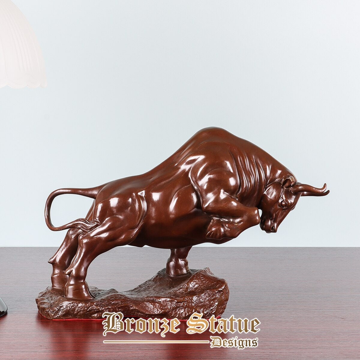Statua di toro in bronzo scultura moderna animale figurine arte casa ufficio decorazione regali