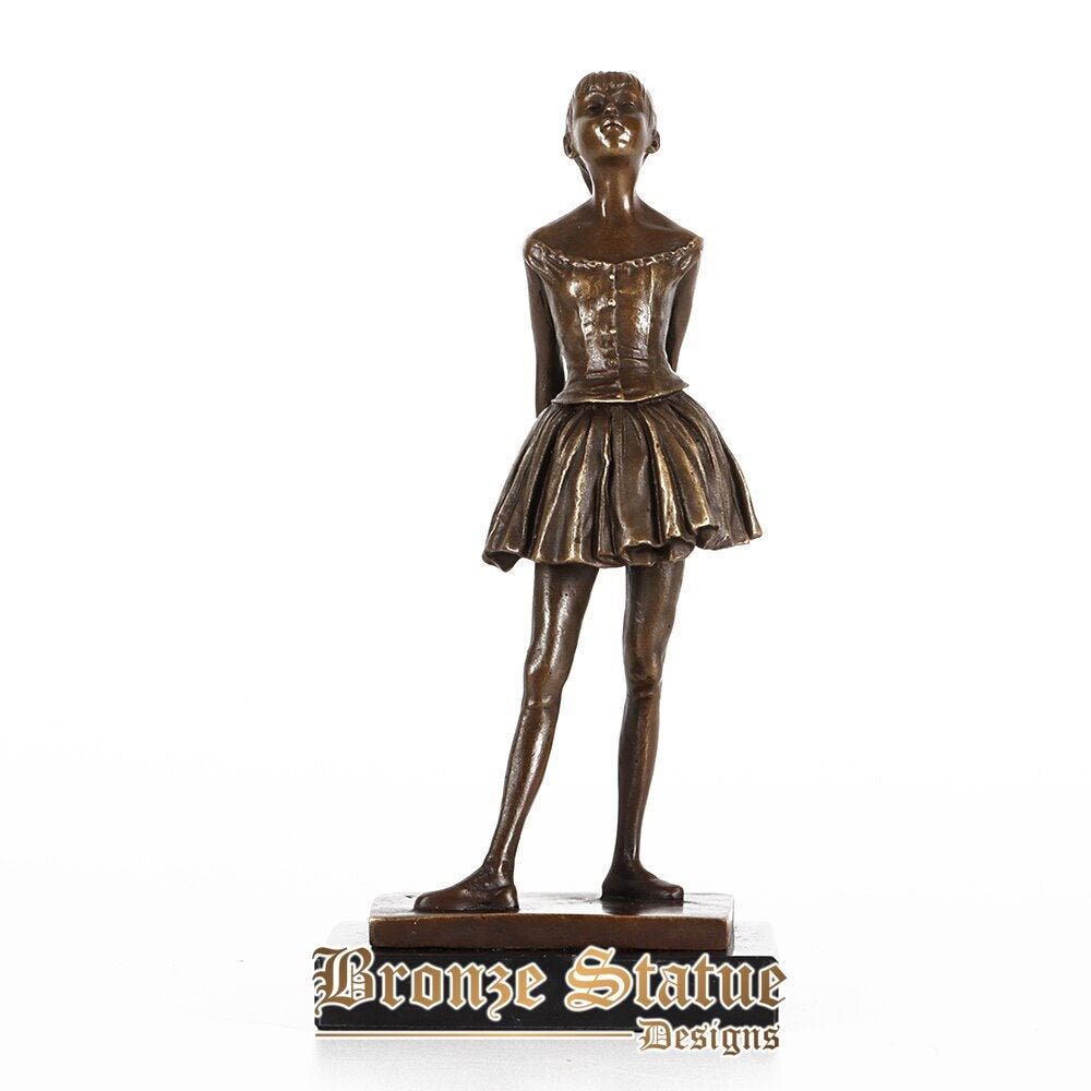 Larger size famous bronze sculpture little dancer aged fourteen by edgar degas statue replica ballerina art home decor