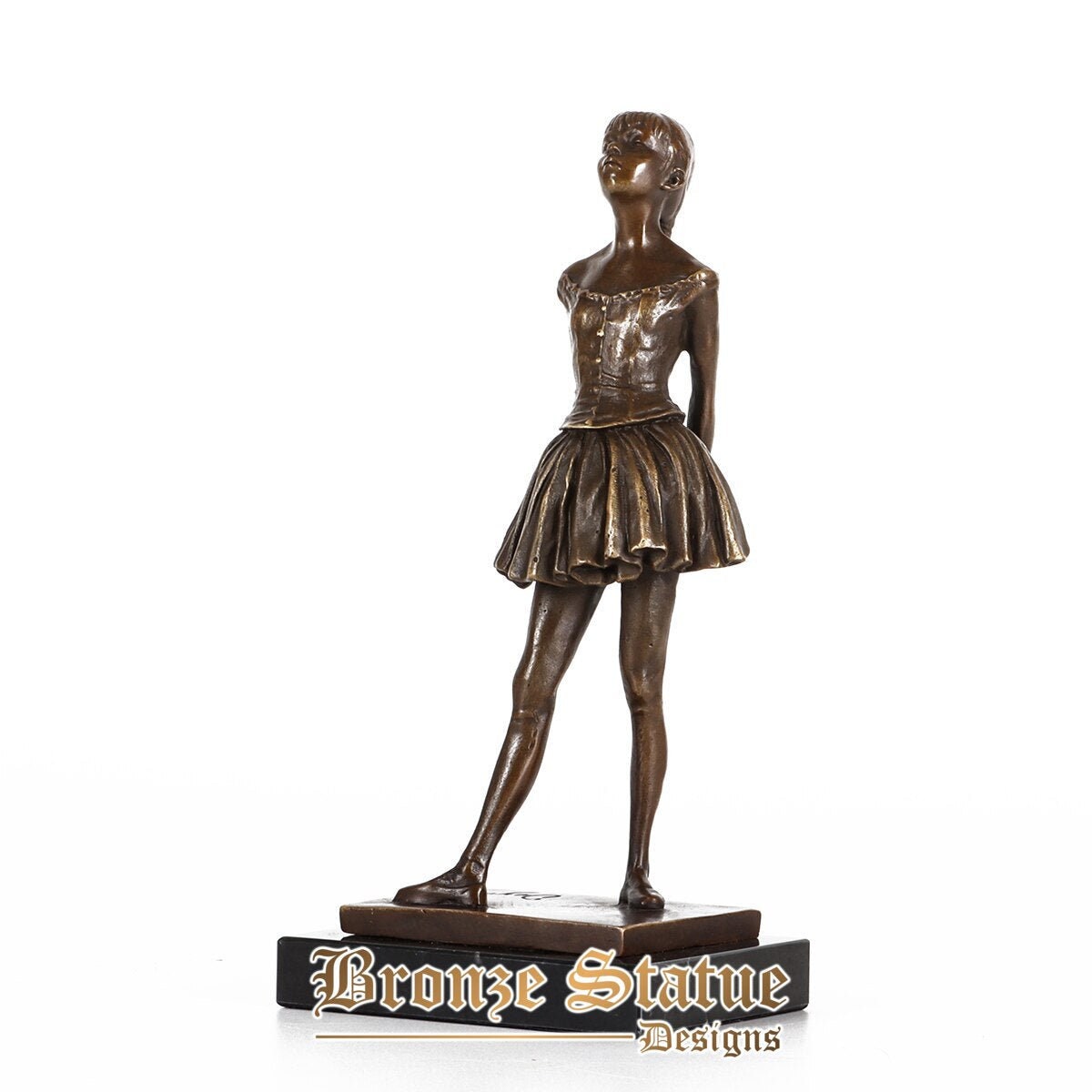 Medium size famous bronze sculpture little dancer aged fourteen by edgar degas statue replica ballerina art home decor