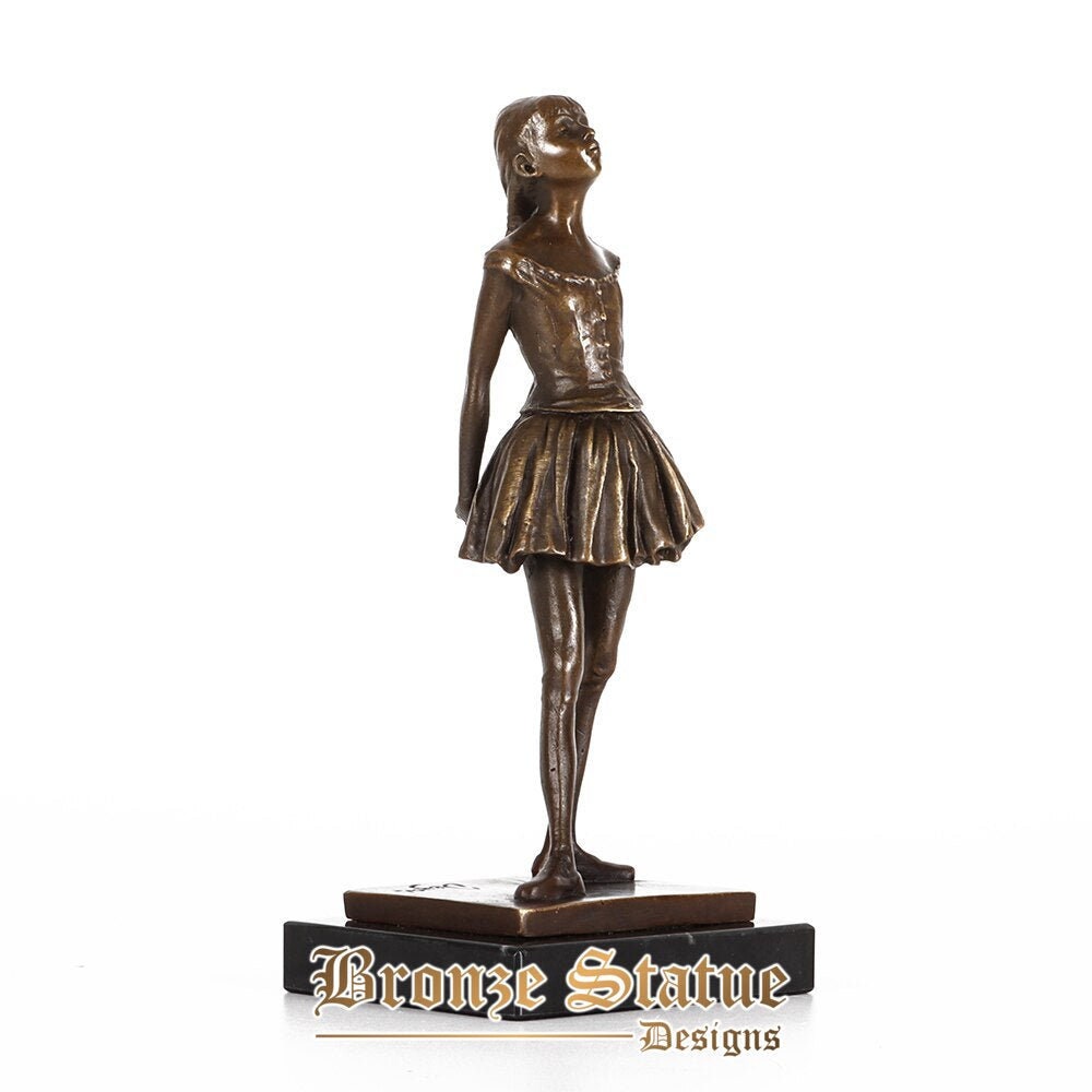 Small famous bronze sculpture little dancer aged fourteen by edgar degas statue replica ballerina art home decor