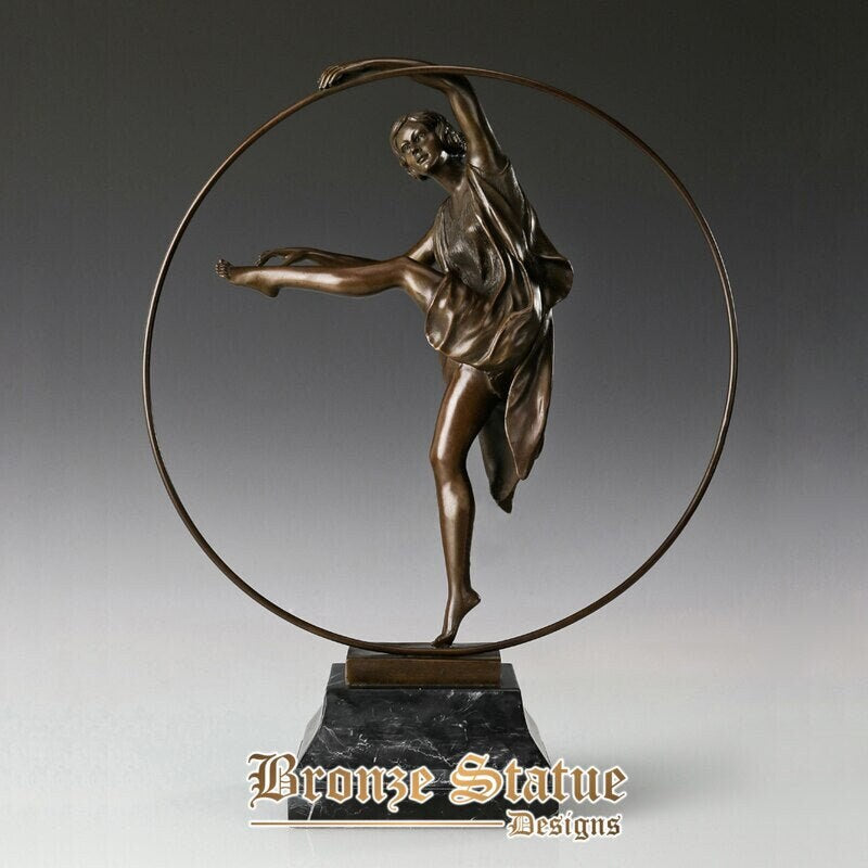 Bronzo femminile ballerina scultura donna danza statua arte rame figurine studio indizio arredamento regali