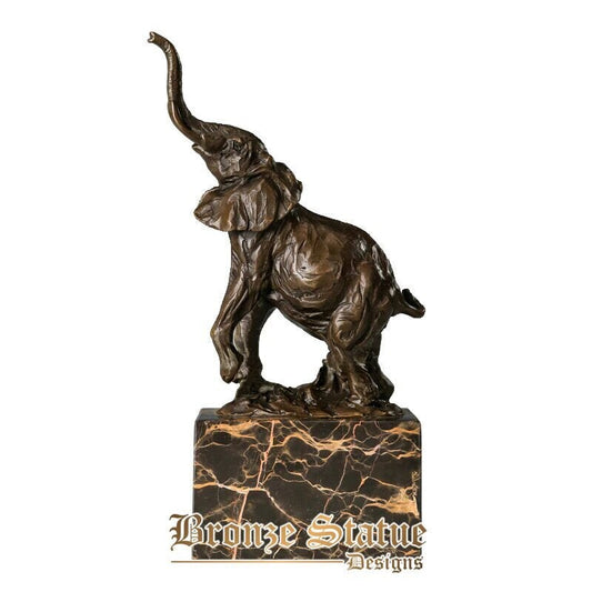 Animal sculpture little elephant statue hot cast bronze modern wildlife art children's room study decor birthday gift