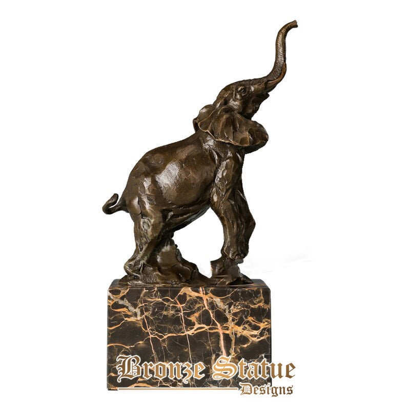 Escultura animal estátua de elefante pequeno bronze fundido a quente arte moderna da vida selvagem decoração do quarto das crianças presente de aniversário