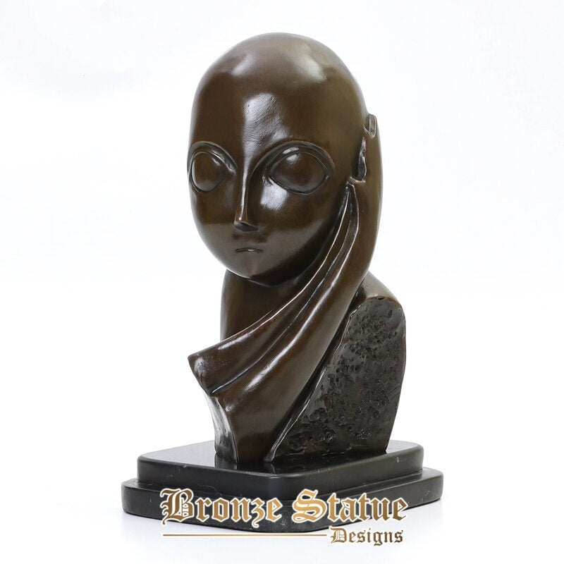 Bronze famous sculpture mllepogany statue by constantin brancusi replica abstract woman art home office table decor