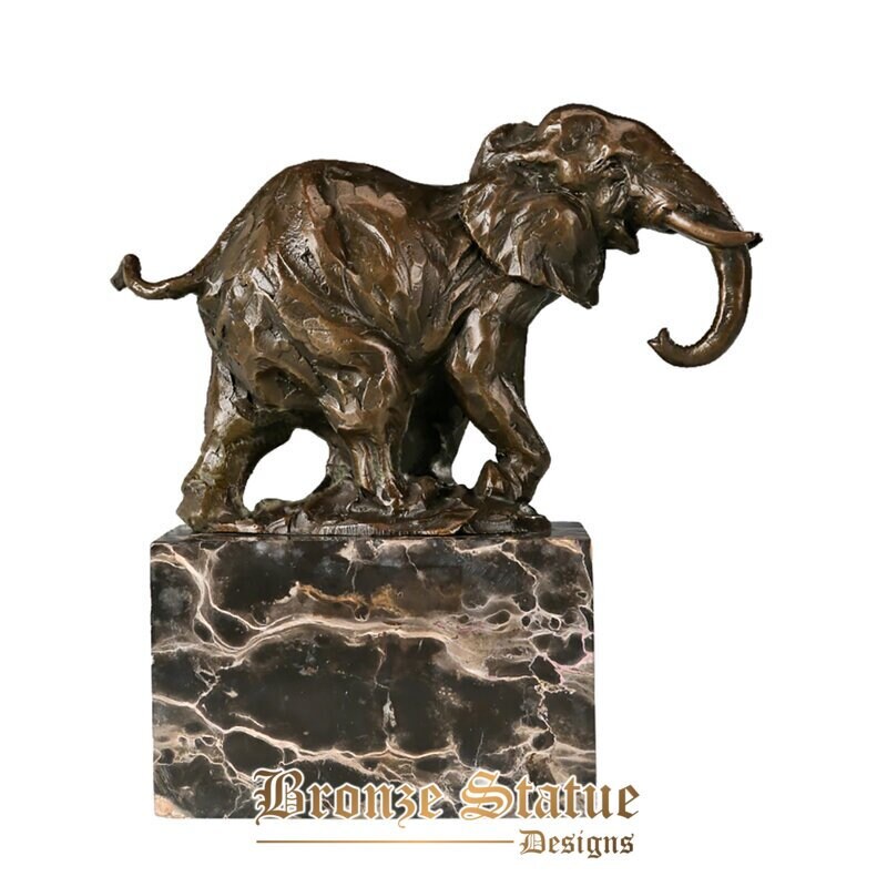 Animal sculpture baby elephant bronze statue hot cast modern art children's room decoration birthday gifts