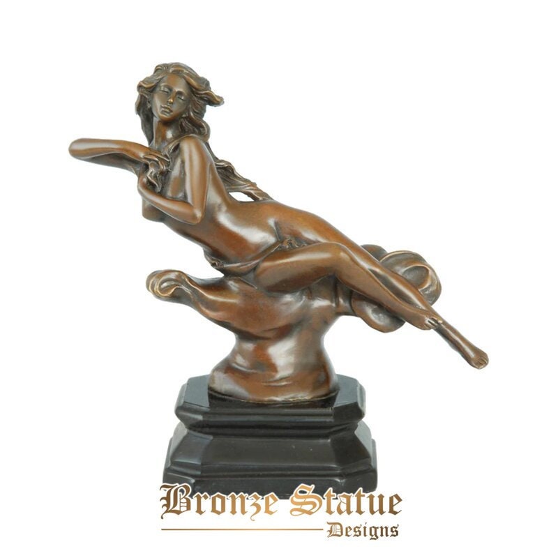 Sexy western nude girl statue bronze erotic naked woman sculpture art anniversary gifts