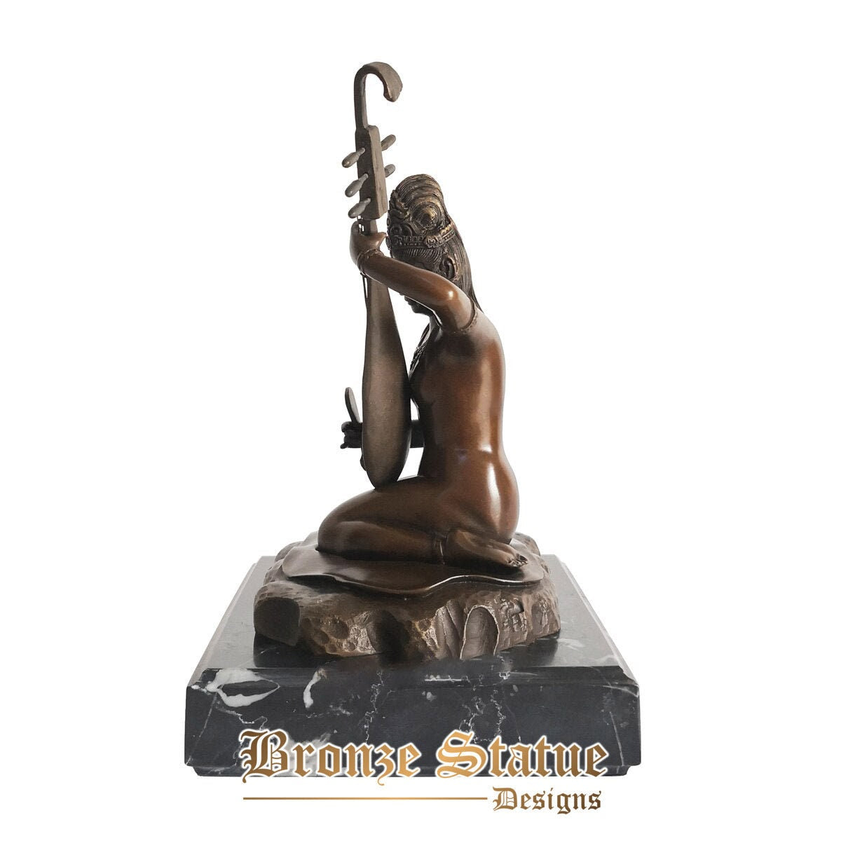 Bronze saraswati sculpture hindu mythology wisdom wealth goddess india buddha figurine statue art for business gift