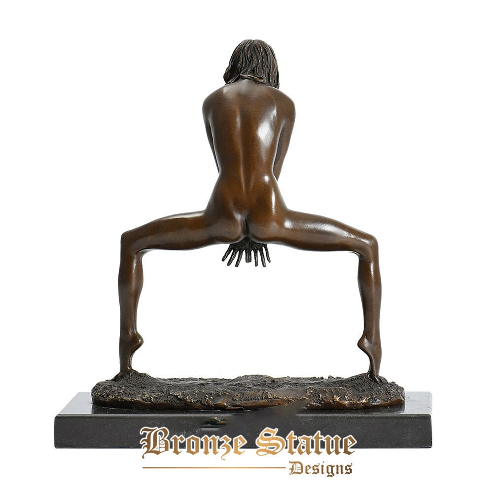 Nude woman dance statue sculpture bronze hot sexy western girl figurine naked female vintage art home decor