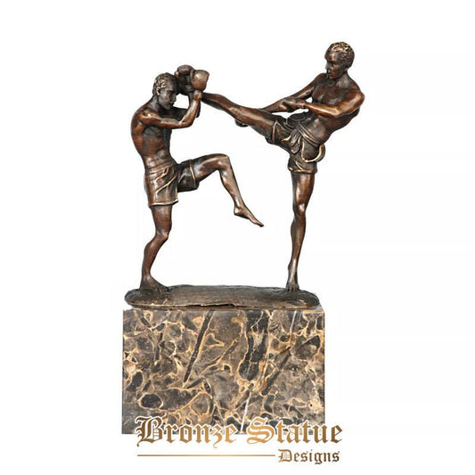 Modern boxing sculpture pugilist statue hot cast bronze boxers sport figurine art home office dcor