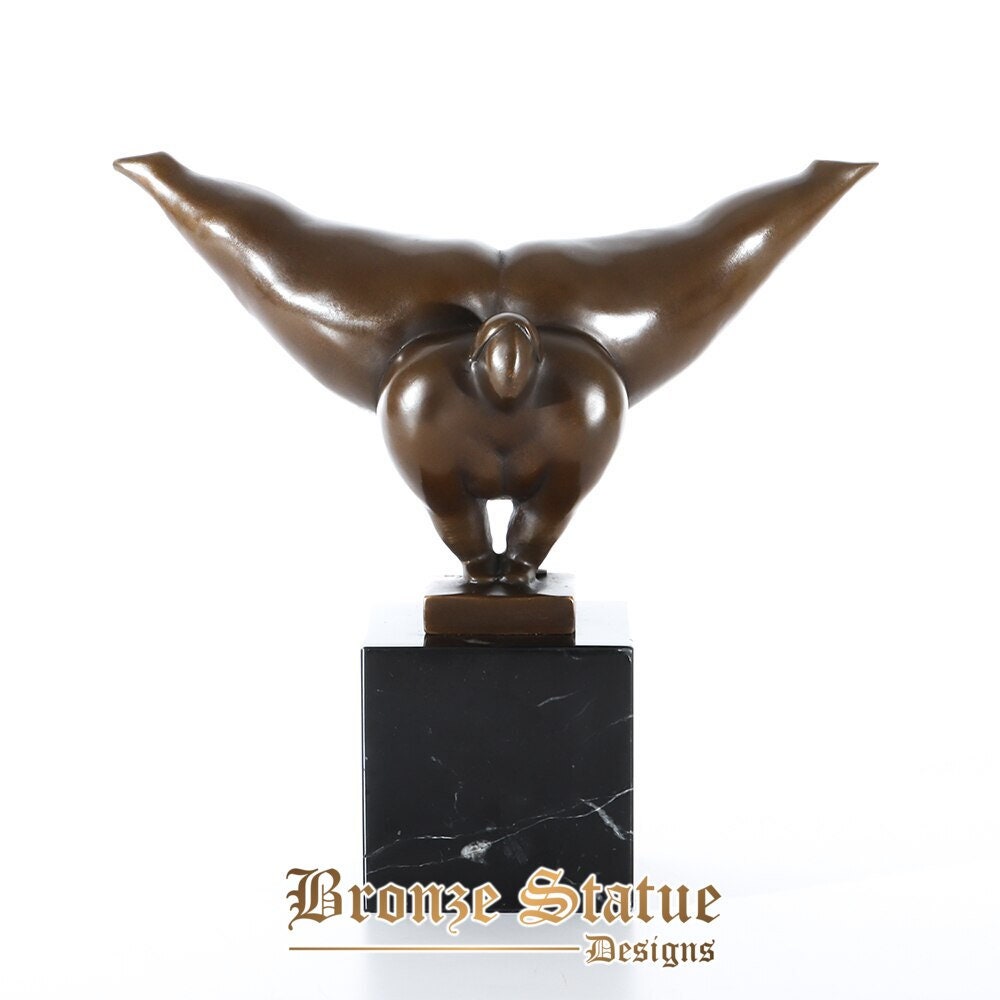 Handmade bronze abstract jumping human sculpture statue classical figurine art for indoor home decoration