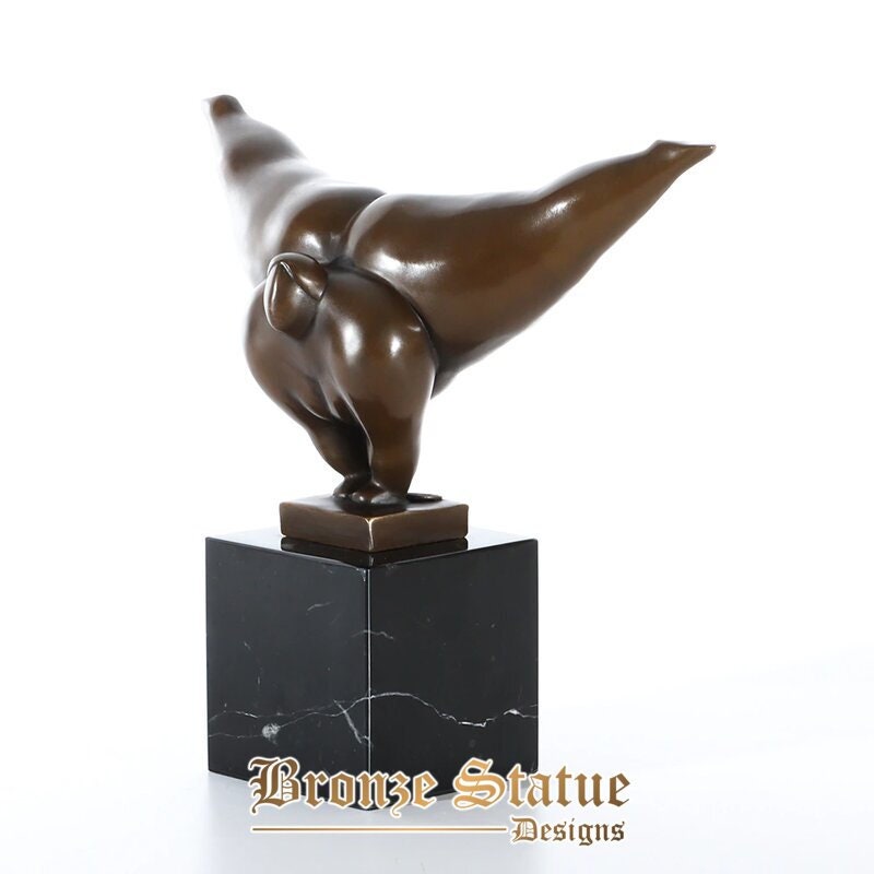 Handmade bronze abstract jumping human sculpture statue classical figurine art for indoor home decoration