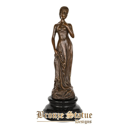 Estátua de bronze de julieta graciosa a heroína do jogo de shakespeare linda menina escultura vintage arte feminina decoração para casa