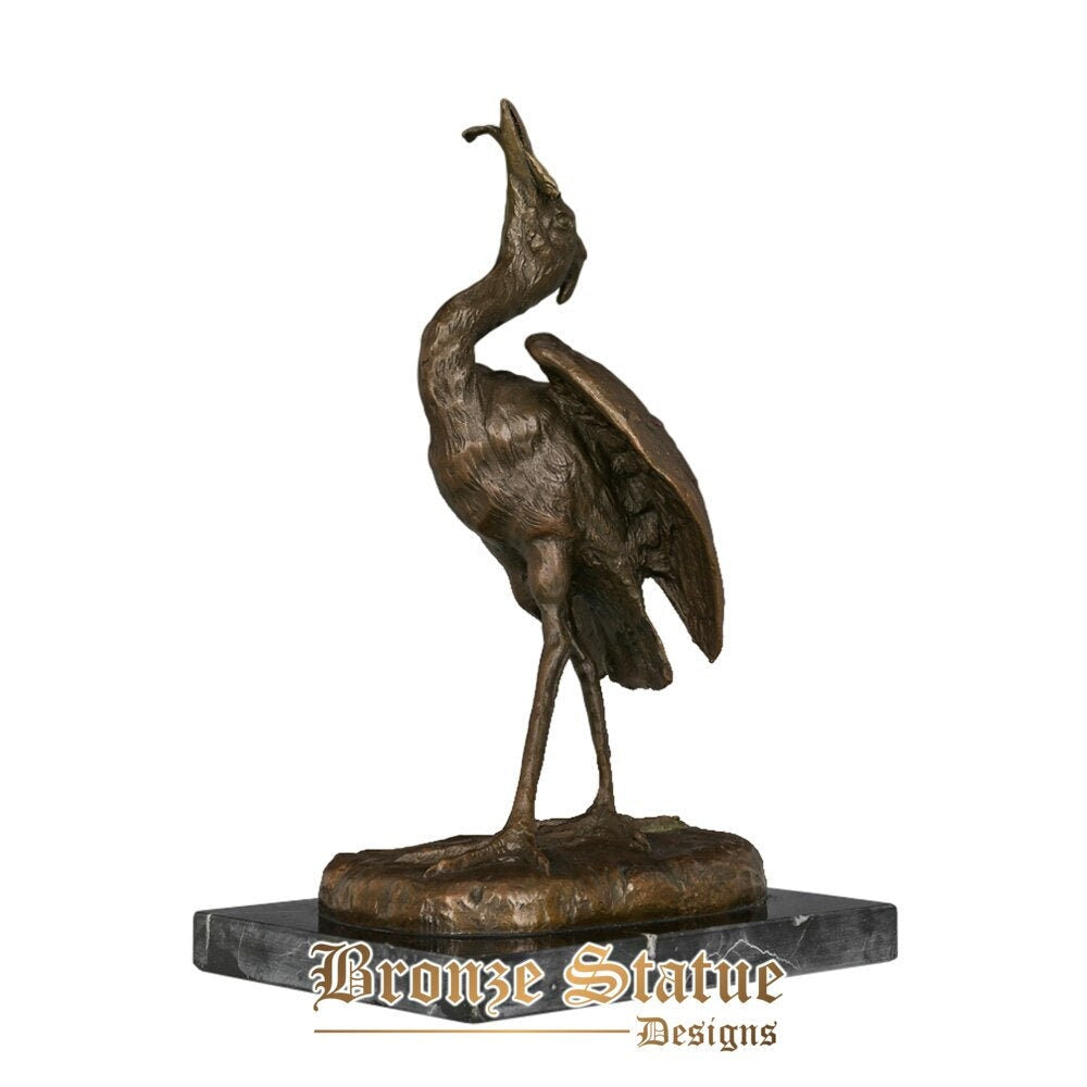 Cormorant figurine statue hot cast bronze wildlife animal sculpture superior vintage home decoration kids birthday gift