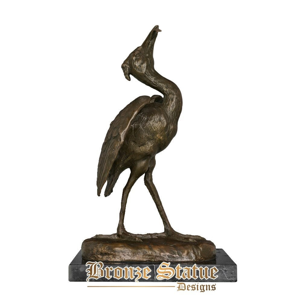 Cormorant figurine statue hot cast bronze wildlife animal sculpture superior vintage home decoration kids birthday gift