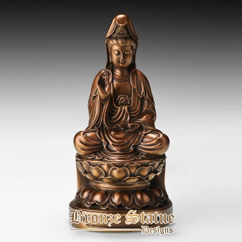 Guanyin statua di buddha scultura fusione a caldo bronzo ottone buddismo arte regali buddisti decorazione della casa