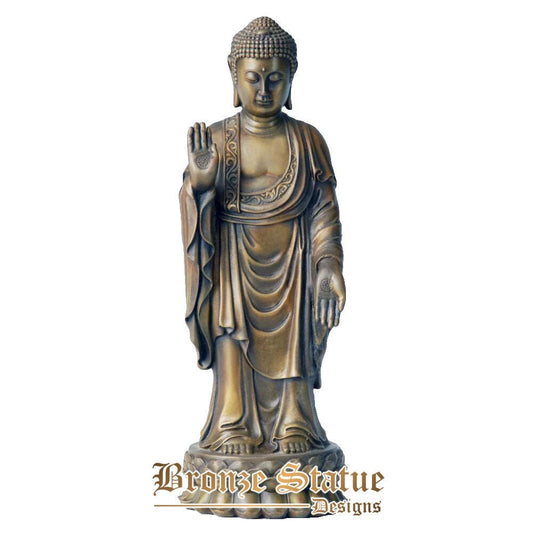 Bronze shakyamuni buddha sculpture the founder of buddhism classical buddha statue figurine indoor decor