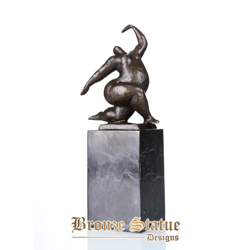 Statua di donna astratta in bronzo scultura in bronzo femminile nudo in rame figurine d'arte per regali di decorazione