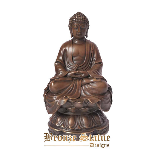 Bronze amitabha buddha estátua religiosa amitayus buddha estatueta escultura decoração para casa presente de negócios