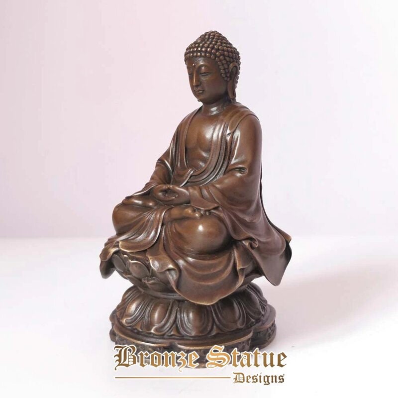 Bronze amitabha buddha statue religious amitayus buddha figurine sculpture home decoration business gift