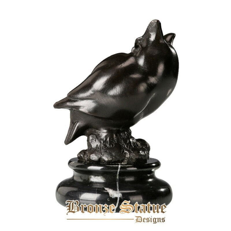 Night owl bronze statue small animal bird sculpture figurine art modern room decoration gifts