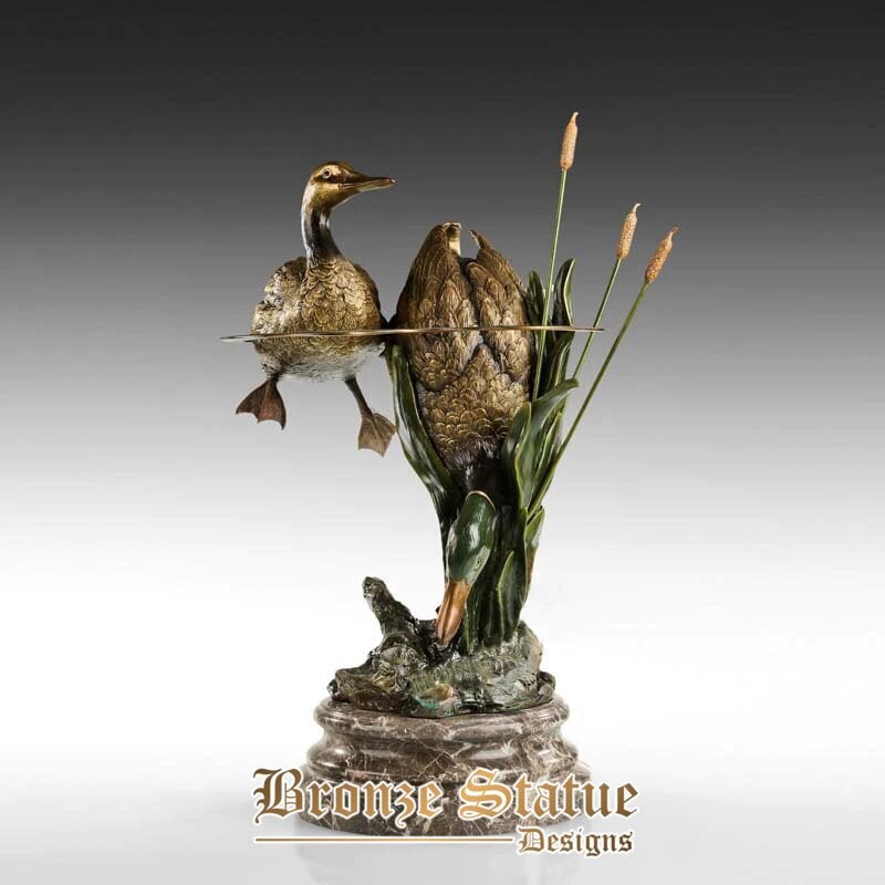 Modern bronze statue mandarin duck sculpture statue means "lucky and happiness" for wedding decor valentine's day gifts large