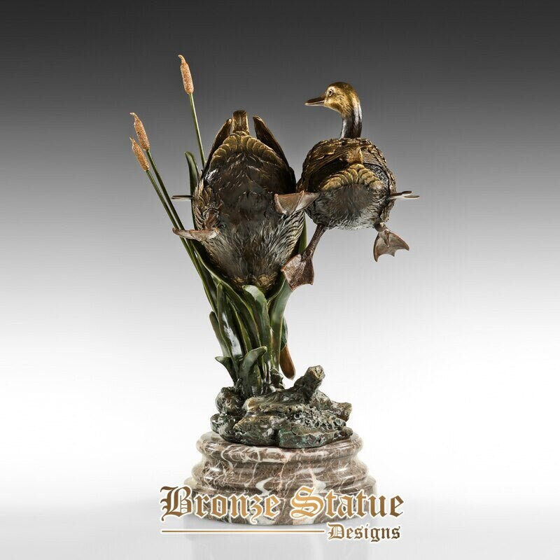 Modern bronze statue mandarin duck sculpture statue means "lucky and happiness" for wedding decor valentine's day gifts large