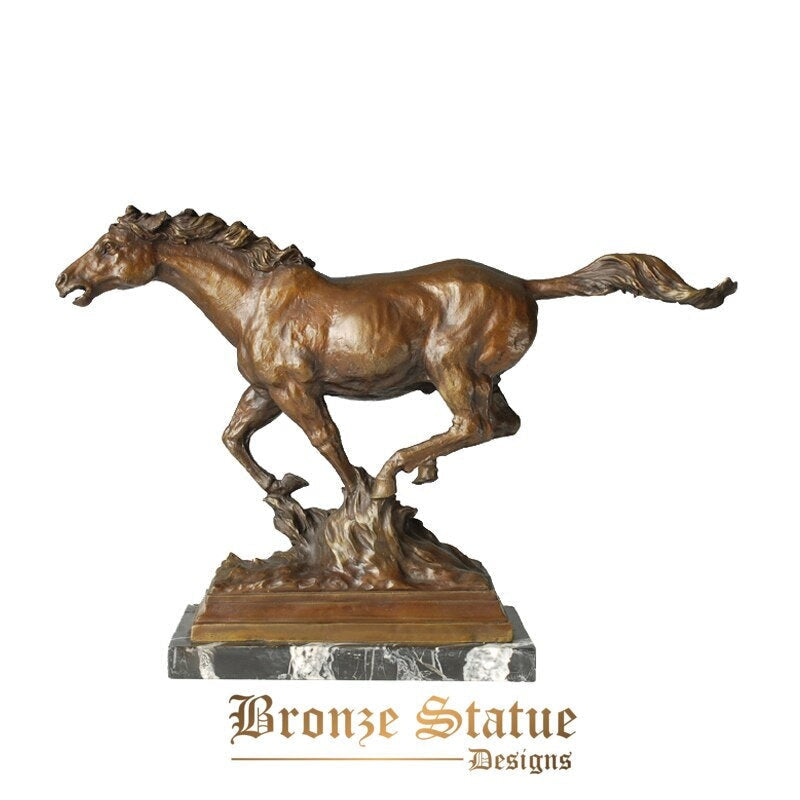 Large galloping horse statue bronze sculpture animal art hotel office decor business gift