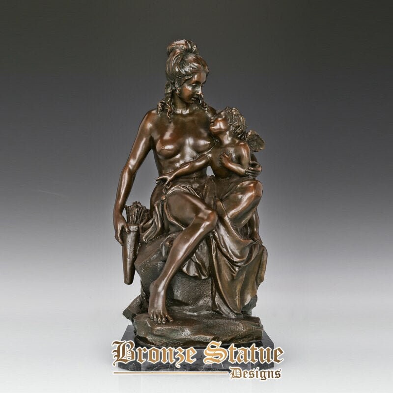 Bronze venus and love god cupid statue sculpture antique roman mythology art hot casting home decoration large