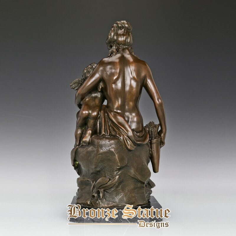 Bronze venus and love god cupid statue sculpture antique roman mythology art hot casting home decoration large