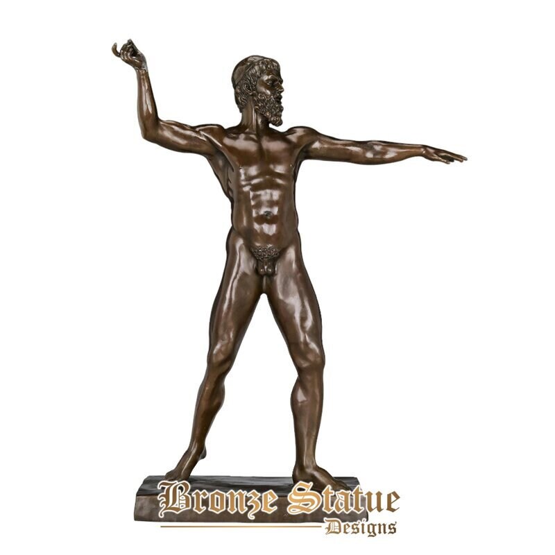 Poseidon statue pure bronze greek lord god of the sea sculpture collectible figurine home decor accessories classical art