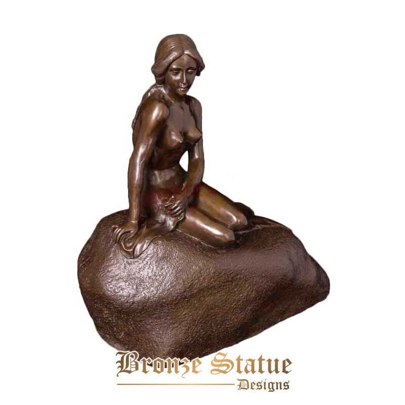 Large danish the mermaid statue bronze famous sculpture art home living room decoration