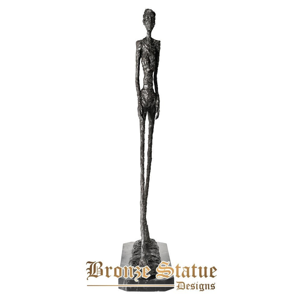 Abstrakte Skulptur Walking Man Statue berühmte Giacometti Kunst Bronze Replik Statuette große Skelett Figur Wohnzimmer Dekor