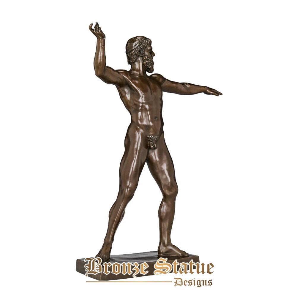 Poseidon statue pure bronze greek lord god of the sea sculpture collectible figurine home decor accessories classical art