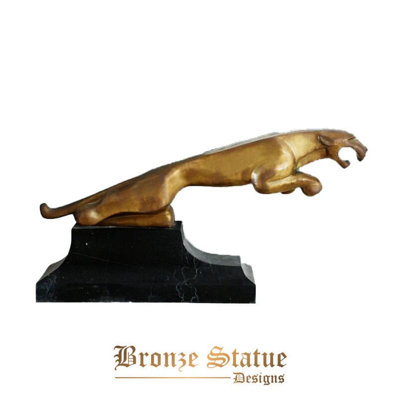 Große abstrakte Gepard-Bronze-Statue, Tier-Leopard-Skulptur, Kunst, edle Büro-Desktop-Dekoration