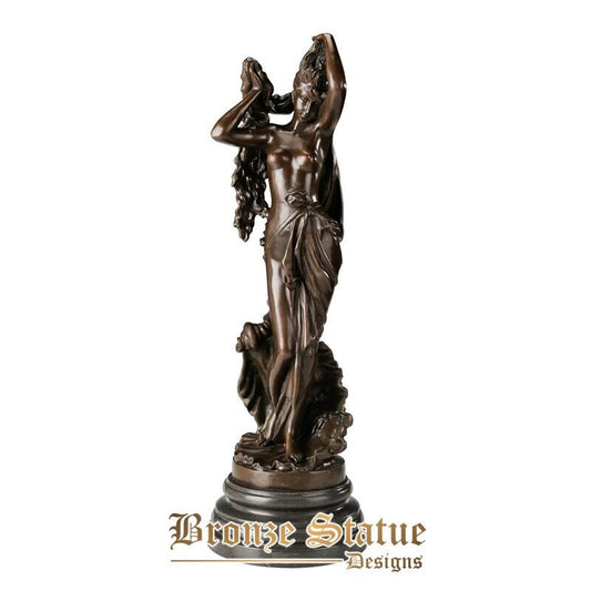 The birth of venus statue sculpture bronze famous replica roman mythology goddess art home decor
