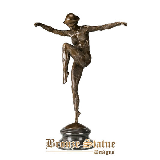 Grande mulher clássica dança escultura de bronze estátua feminina estatueta arte decoração interior do hotel