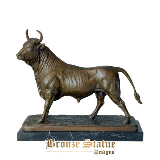 Bronze Stier Skulptur Touro Wall Street Statue Tier moderne Kunst Heimbüro Tischdekoration