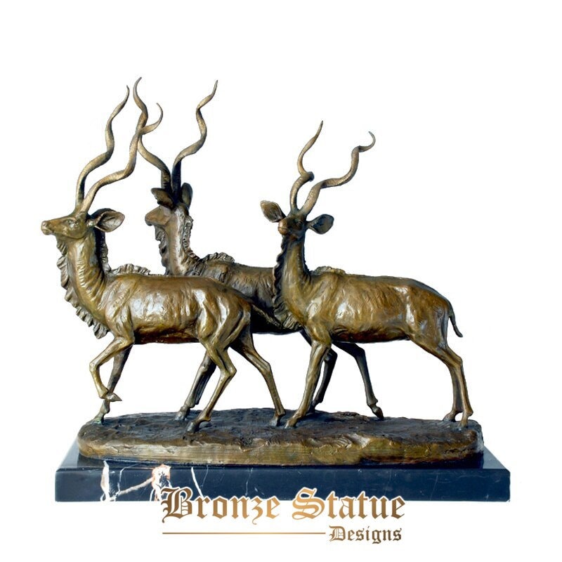 Bronze markhors statue capra falconeri sculpture rare goat animal figurine copper statuette for home cabinet decor