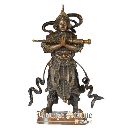 Estátua de bodhisattva de cobre de bronze chinês bodhisattva decoração de bodhisattva weituo buda tibetano